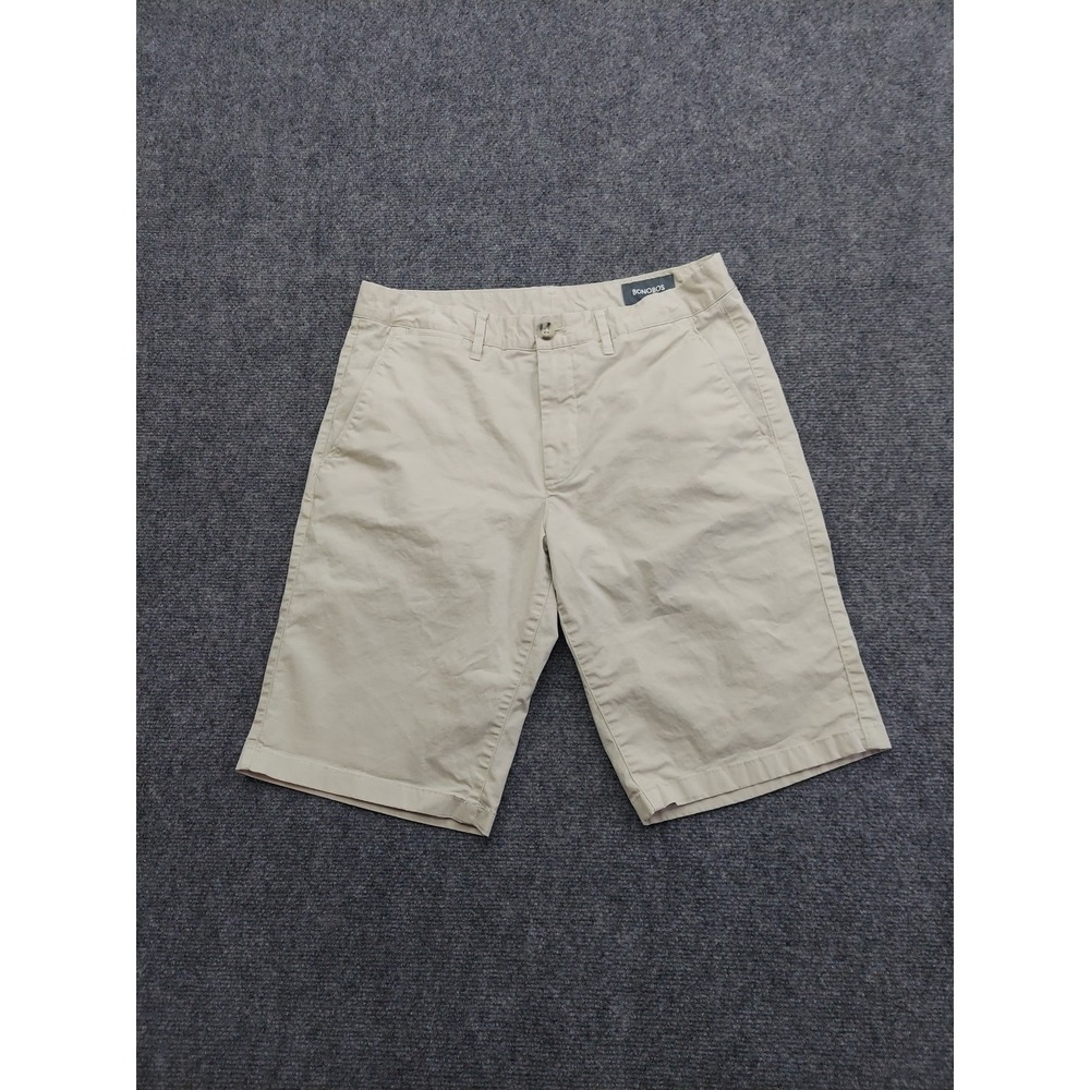 Bonobos Shorts Mens‎ 31 Beige 11" inseam Walking Bermuda Preppy Stretch